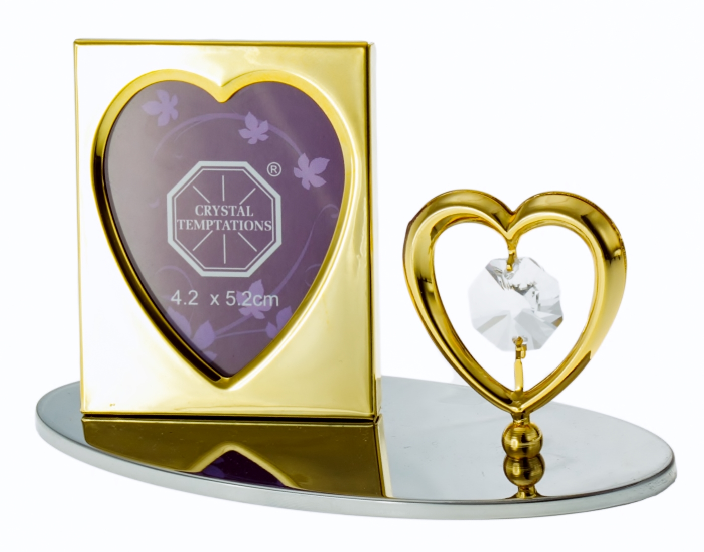 MINI HEART GOLD PICTURE FRAME - Crystal Blue Inc.