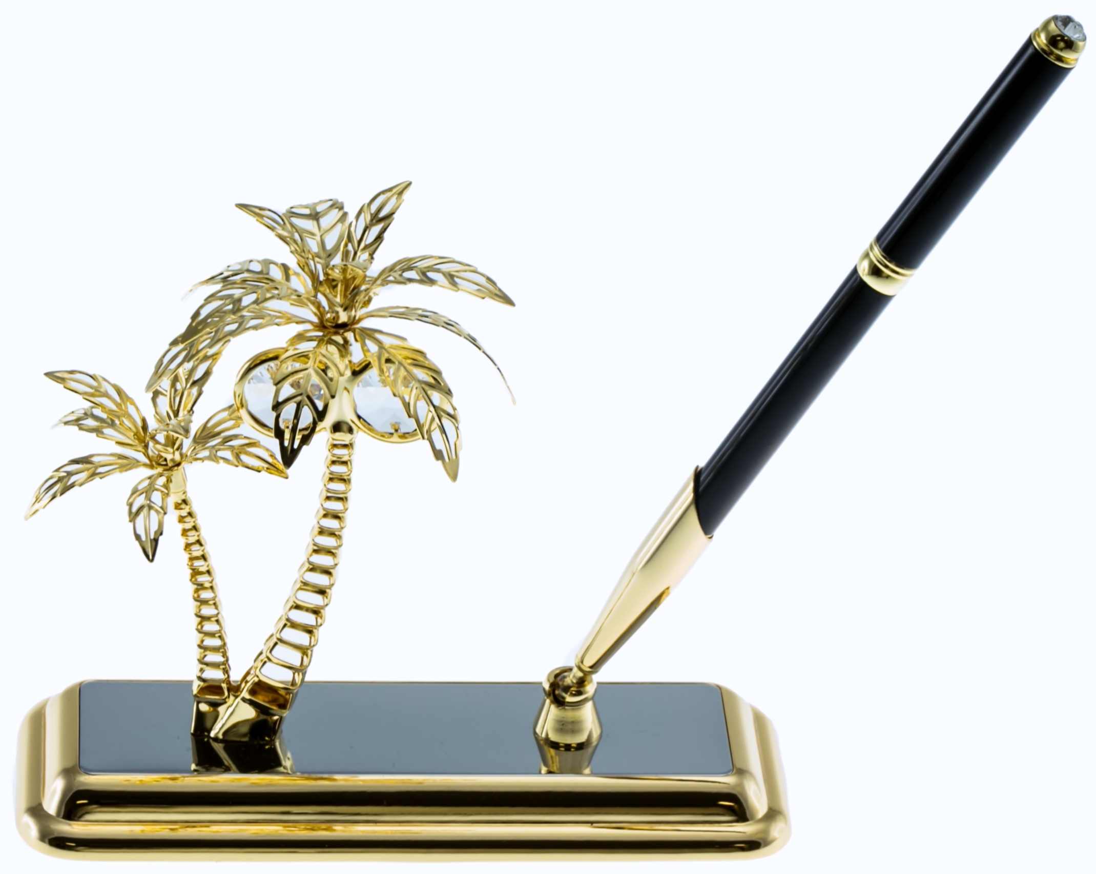 PALM TREES GOLD PEN SET - Crystal Blue Inc.